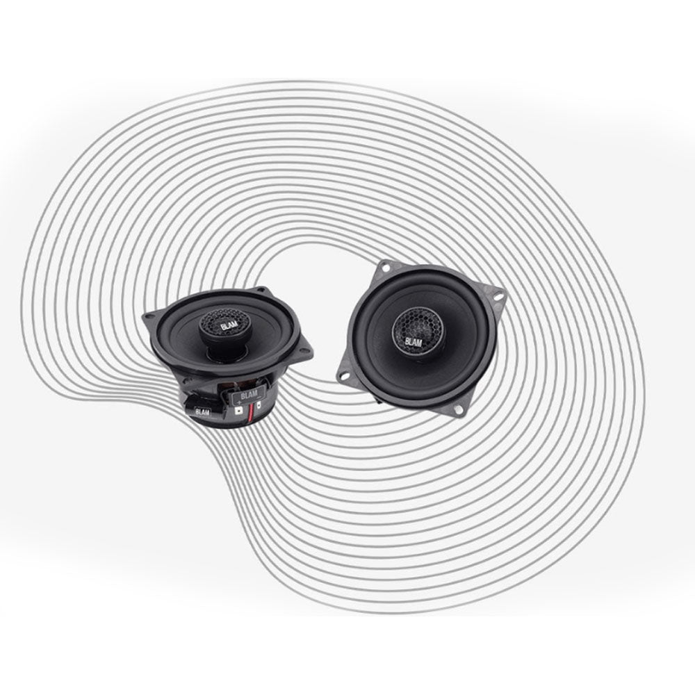 BLAM RELAX 100RFC 100mm 4 inch Hi-efficiency 2ohm, 2-Way Coaxial car audio speakers (PAIR) BL-100RFC