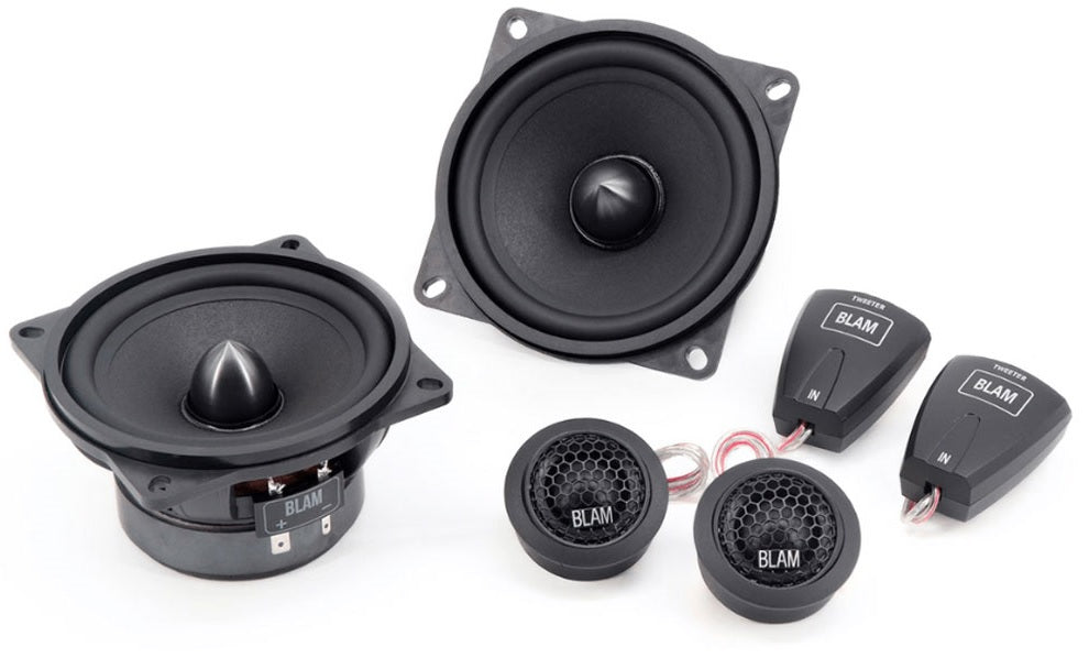BLAM BL100RFS (4inch) Hi-efficiency 2ohm, 2-Way Component Car Audio Speakers (PAIR)