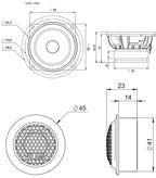 BLAM BL100RFS (4inch) Hi-efficiency 2ohm, 2-Way Component Car Audio Speakers (PAIR)