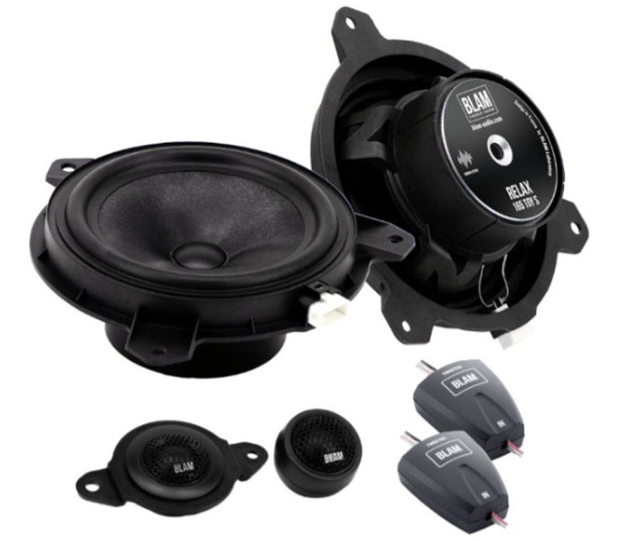 BLAM BL-165TOY-S 6.5" (165mm) 2-Way Fiberglass Cone Component Plug & PlaySpeakers For Toyota