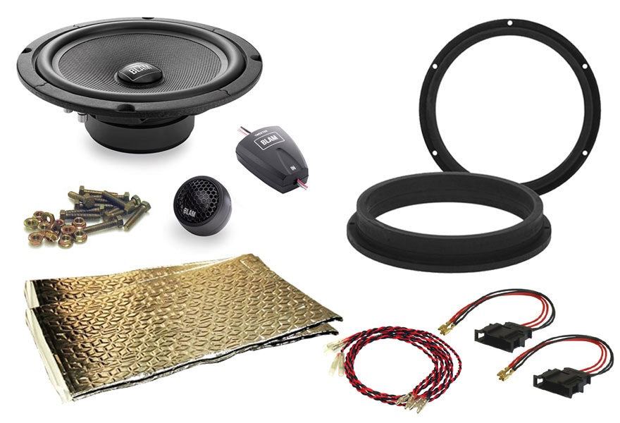 Volkswagen BLAM 200RS 200mm speakers into the front doors of a VW Transporter T5/T6 van Golf MKV and Touran