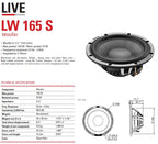 BLAM BL-L165-SLIM LIVE SOLO 165mm (6.5 inch) SLIM 140W 2-way component speaker system