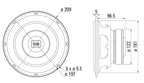 BLAM BL-R8EL RELAX R8EL 210mm (8 Inch) 2 Ohm 300W Subwoofer (For 8 inch subwoofer enclosures)