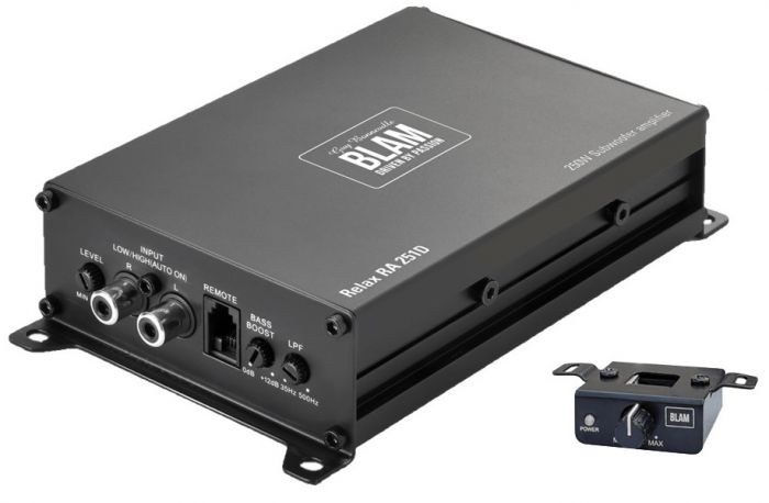 BLAM RELAX BP30 audio package 12 inch 500w subwoofer with enclosure and RA 251 1-Channel amplifier) BL-BP30