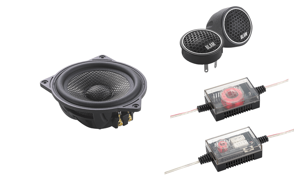 BLAM BL-S100N24+ 4" SIGNATURE High Fidelity 2-Way component speaker system for BMW/ Mercedes
