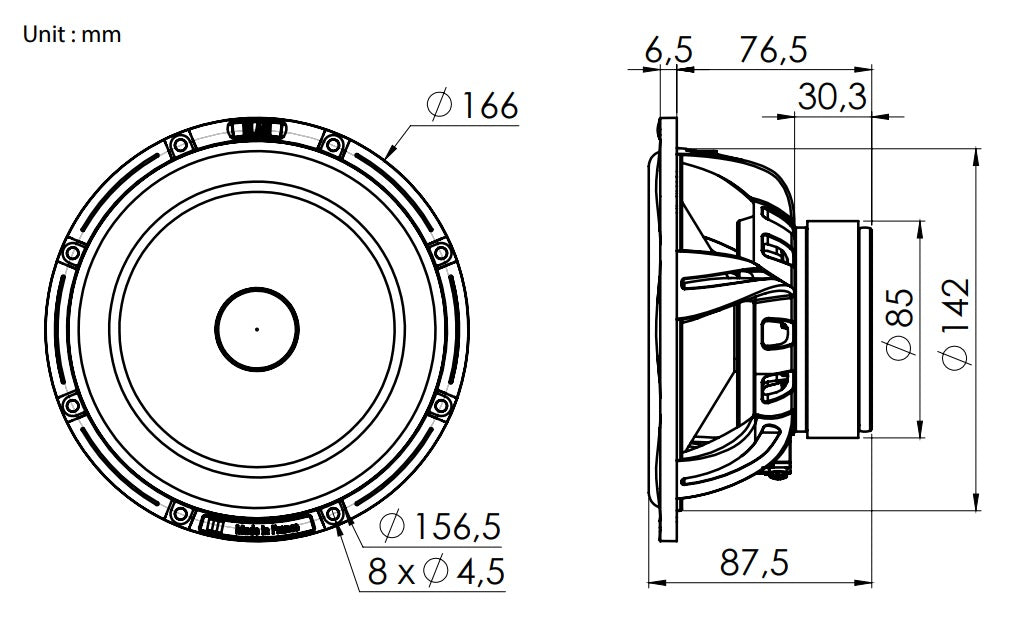 BLAM 165.85 SIGNATURE High Fidelity 165mm (6.5 inch) 200W 2-way component speaker system BL-S165.85