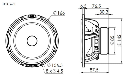 BLAM 165.85 SIGNATURE High Fidelity 165mm (6.5 inch) 200W 2-way component speaker system BL-S165.85
