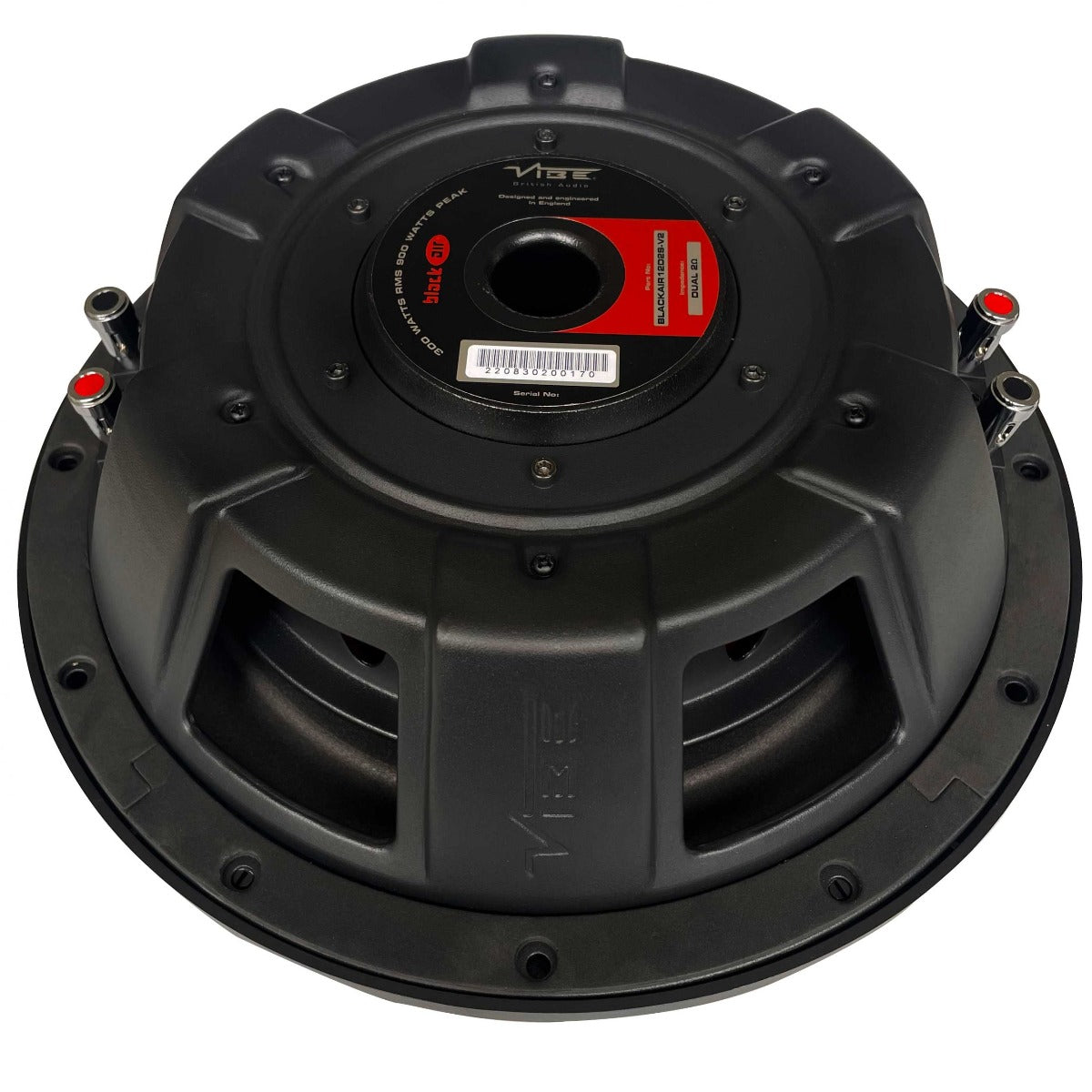 Vibe BLACKAIR10D2S-V3 10" Slimline Bass Car Subwoofer Dual 2Ohm 900W
