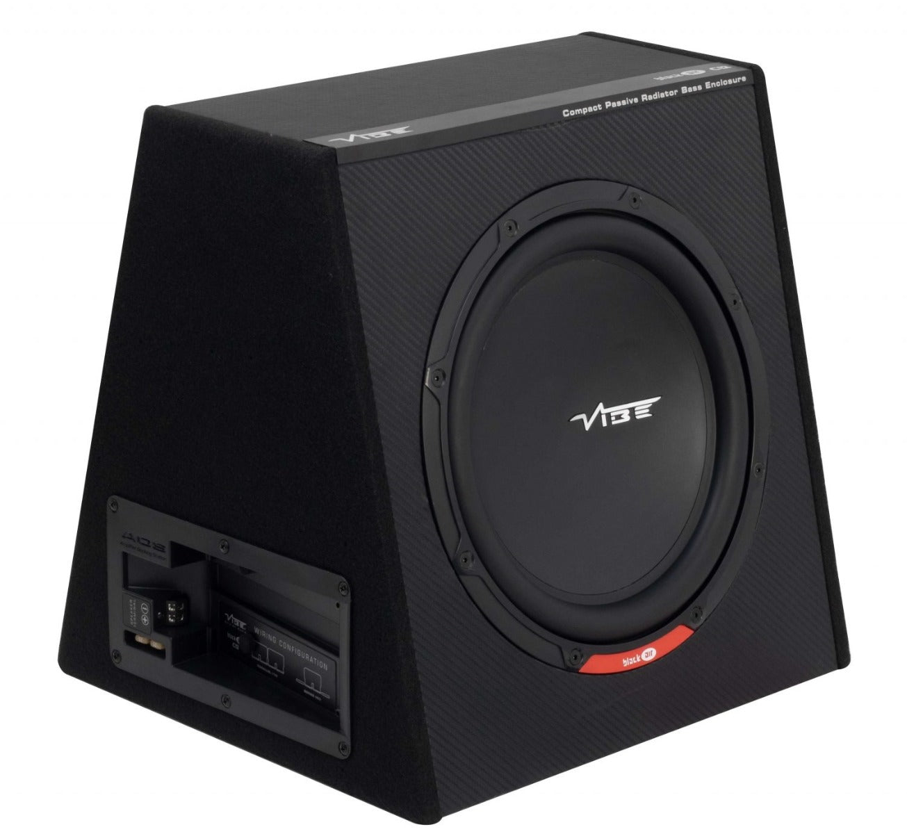 Vibe BLACKAIRC12-V2 Black Air Slimline 12 inch 1500w Passive Radiator Subwoofer Enclosure