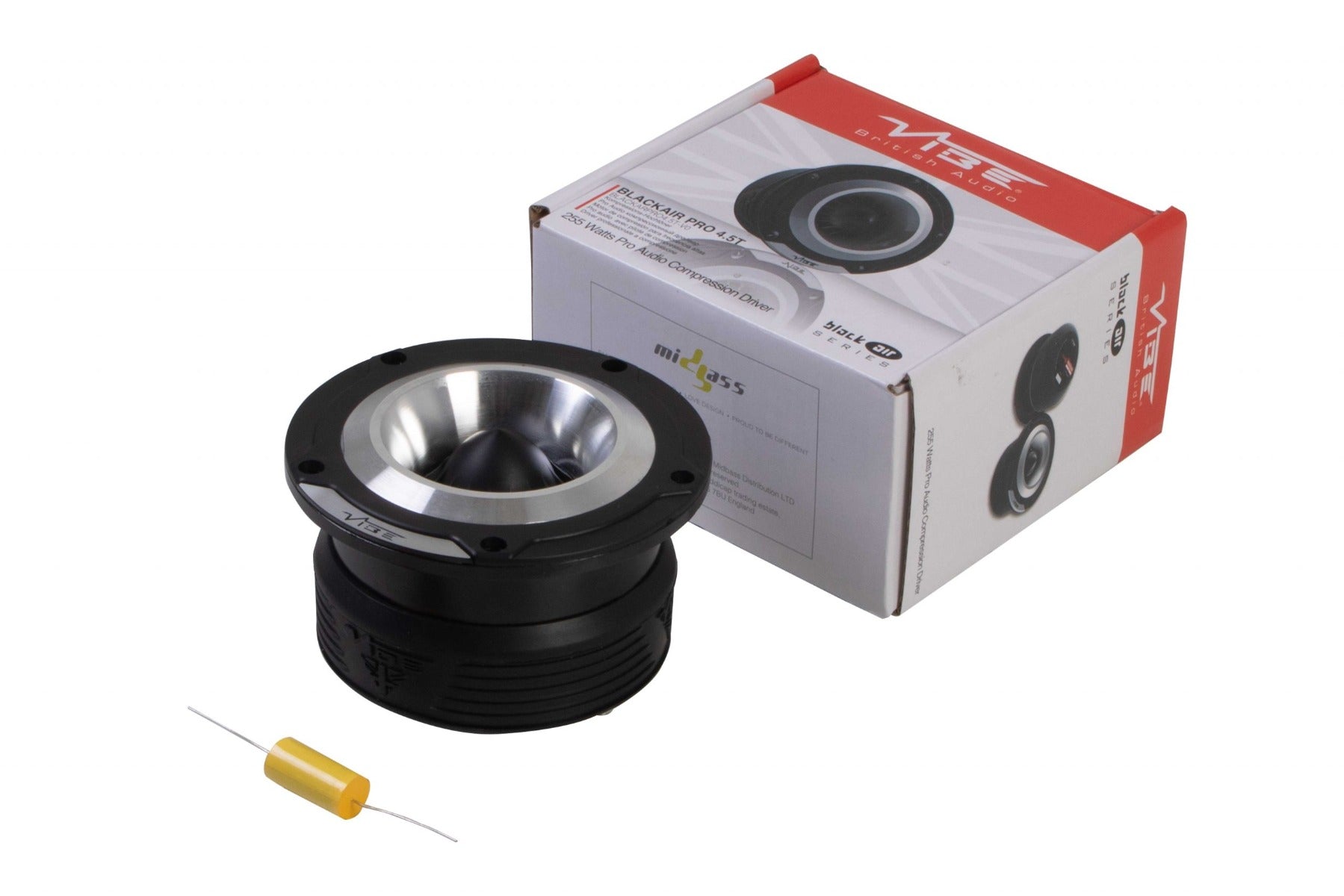 Vibe BLACKAIRPRO4.5T-V0 Pro Audio 4.5 inch 225W Horn Bullet Car Tweeter Single