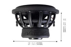 Vibe BD12D4-V4 12 inch BLACKDEATH Bass Car Subwoofer Dual 4 Ohm 4500W
