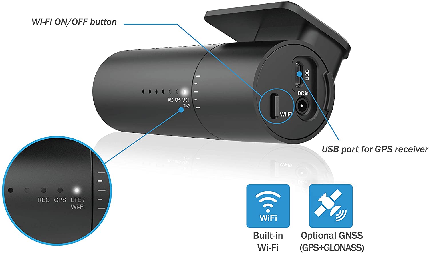 BlackVue DR590X 16GB 1-Channel Dash Camera with built in WiFi