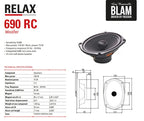 BLAM RELAX 690RC (6 X 9 INCH) premium high-end Coaxial speakers (PAIR)
