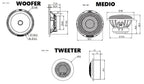 BLAM KIT 165R3 165mm (6.5") 3 (2+1)  2-Way Separate-Channel Loudspeaker System (PAIR)