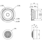 BLAM Relax 100RS 100mm (4inch) Hi-efficiency 2ohm, 2-Way Component speakers (PAIR)