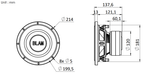 BLAM BL-LSP20 LIVE LSP20 DB 200mm (8 Inch) 2x 2ohm 500W Dual Voice Coil subwoofer (SPECIAL ORDER PRODUCT)