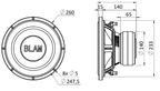 BLAM BL-LSP25 LIVE LSP25 DB 250mm (10 Inch) 2x 2ohm 600W Dual Voice Coil subwoofer (SPECIAL ORDER PRODUCT)