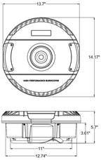 BLAM CRS27A Relax 270mm 11 INCH Spare Tyre Active Subwoofer (Max Power. 300W)