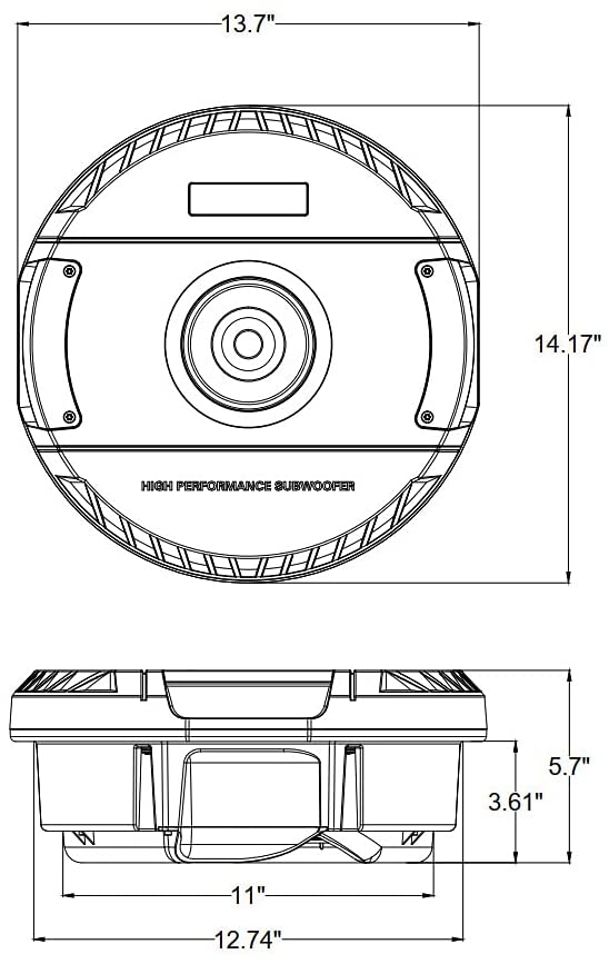 BLAM CRS27A Relax 270mm 11 INCH Spare Tyre Active Subwoofer (Max Power. 300W)