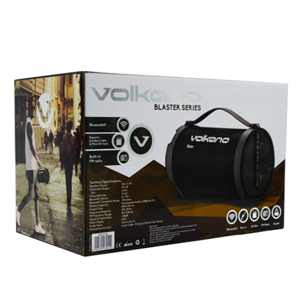 Volkano VB020 Blaster Series Speaker with Bluetooth, Aux In, SD Slot & FM Radio - Grey