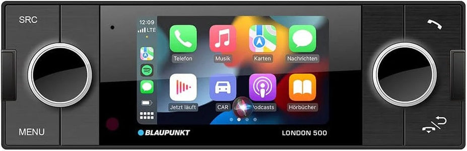 Blaupunkt London 500 DAB+/FM Bluetooth Apple CarPlay® (wireless) 3.5″ color touchscreen Digital Sound Processor (DSP) Digital audio output (TOSLINK)
