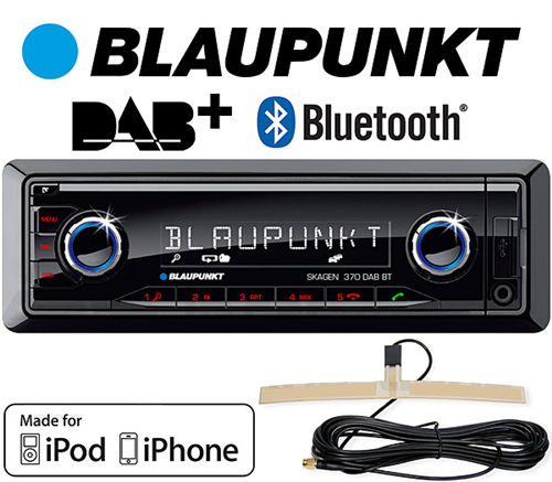 Blaupunkt SKAGEN 370BT Bluetooth Mechless DAB Tuner Radio MP3 USB AUX Inc DAB antenna