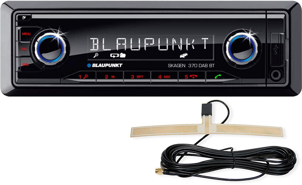 Blaupunkt SKAGEN 370BT Bluetooth Mechless DAB Tuner Radio MP3 USB AUX Inc DAB antenna