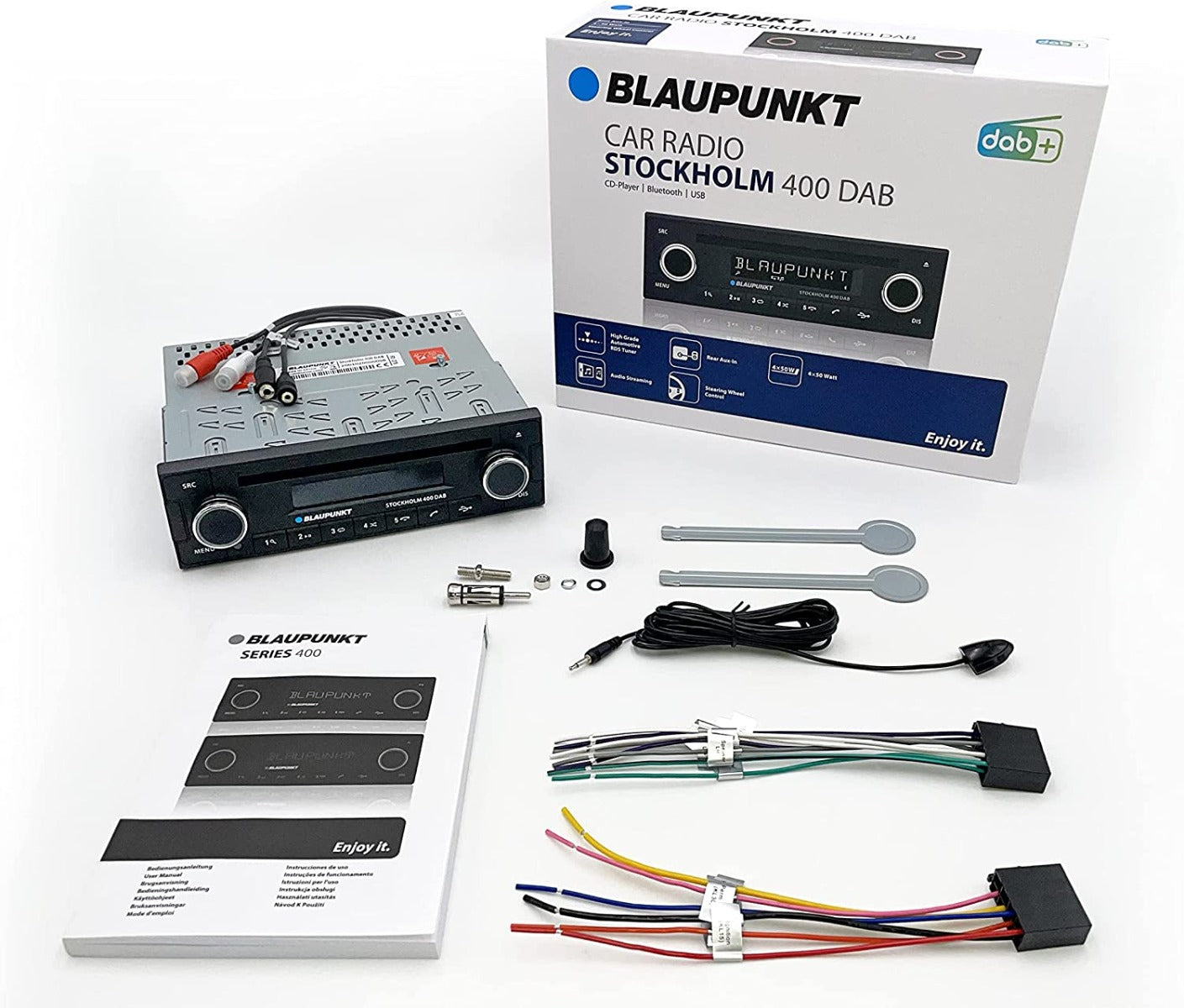Blaupunkt Stockholm 400DAB BT Digital CD, MP3, WMA with Bluetooth, iPod/iPhone control Inc DAB antenna