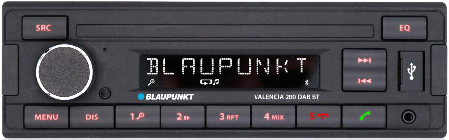 Blaupunkt Valencia 200DAB BT Car Stereo DAB Radio Bluetooth USB AUX+  DAB Aerial