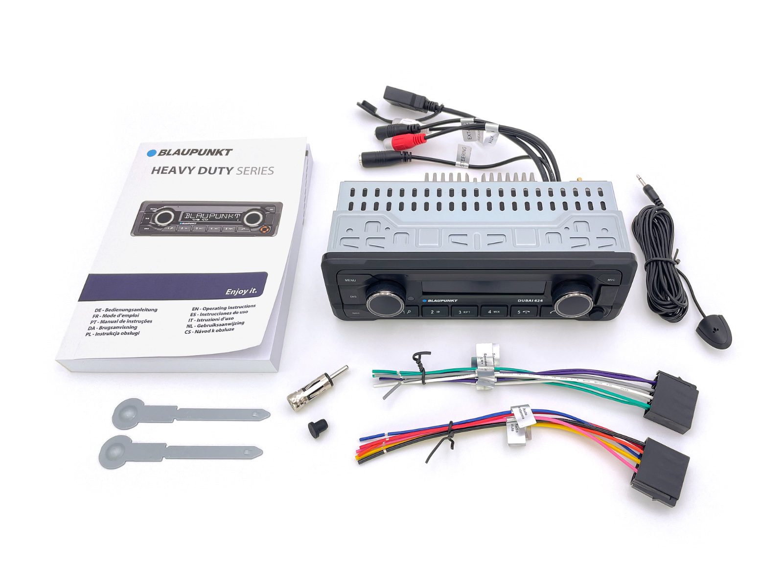 Blaupunkt Dubai 424 24 volt radio with Bluetooth USB MP3 AUX input Heavy Duty for bus, lorry