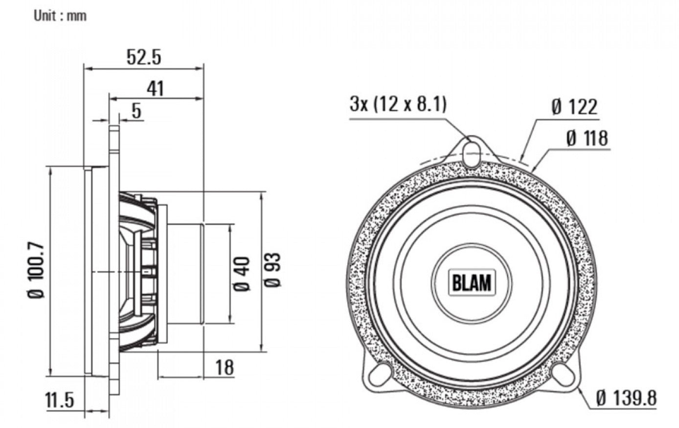 BMW 1,3,5-Series, Z-4, Mini BLAM Relax BM100NS 100 mm (4 inch) 2ohm, 2-Way Component speakers (PAIR) BL-BM100NS