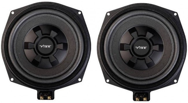 Vibe OPTISOUNDBMW BMW 8" Underseat Car Subs & 4" Front Door Component Speaker Upgrade Kit