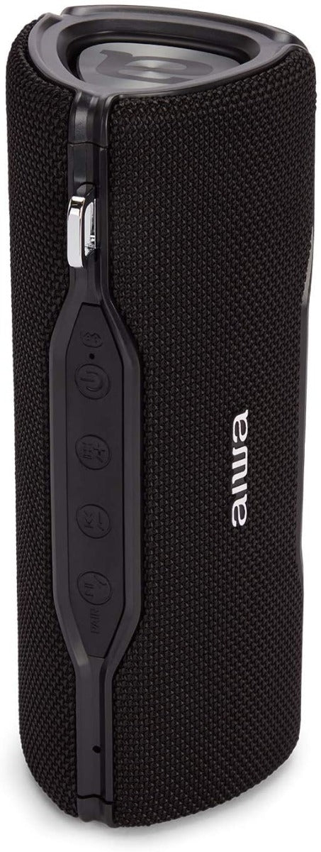 Aiwa BST-500BK TWS Portable Stereo Bluetooth Speaker Black for Android or iPhone