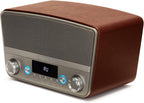 AIWA BSTU-750BR Vintage 50w RMS BT Multimedia Home Speaker - Brown
