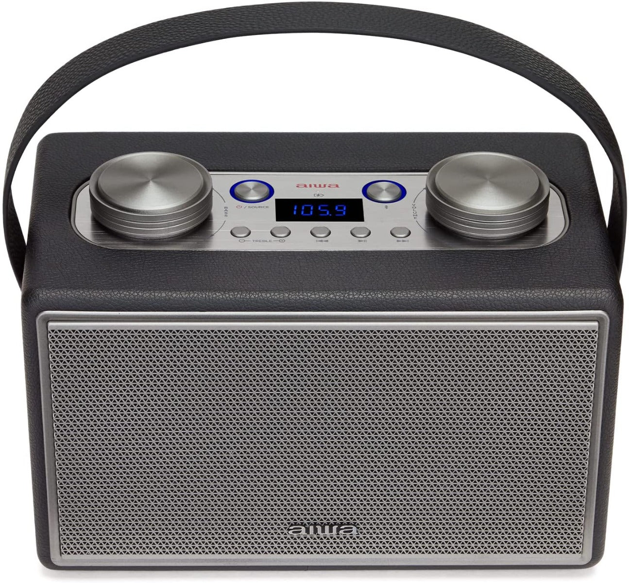 AIWA BSTU-800BK 50w RMS Bluetooth Speaker with FM Radio, Mic/Guitar Input & HDMI-ARC Black