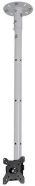 B-Tech BT5810 Long Drop Flat Screen Ceiling Mount for Screens up to 23" - 1.5m White