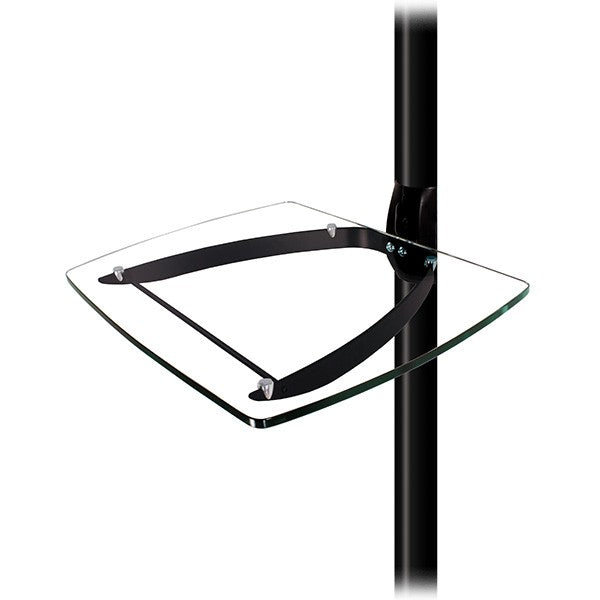 B-Tech BT7088 Large Stylish Glass AV Component Shelf BLACK