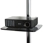 B-Tech BT7172 Small Accessory Shelf Black Glass