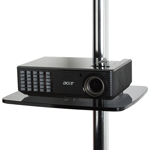 B-Tech BT7172 Small Accessory Shelf Black Glass