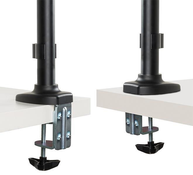 B-Tech BT7372 Single Arm Flat Screen Desk Mount in Graphite Black
