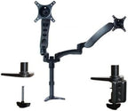 B-Tech BT7384 Full Motion Twin Screen with Dual Articulated Arms Flat Screen Desk Mount