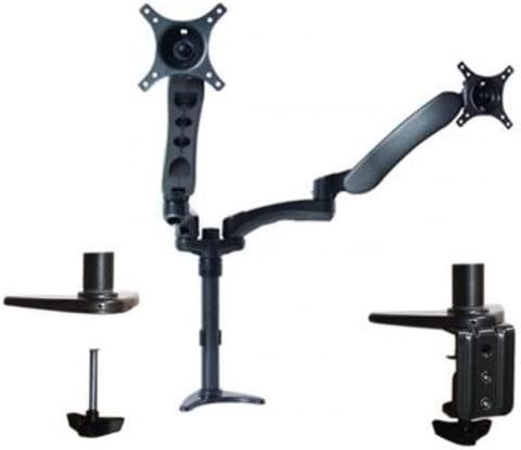 B-Tech BT7384 Full Motion Twin Screen with Dual Articulated Arms Flat Screen Desk Mount