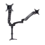 B-Tech BT7384 Full Motion Twin Screen with Dual Articulated Arms Flat Screen Desk Mount