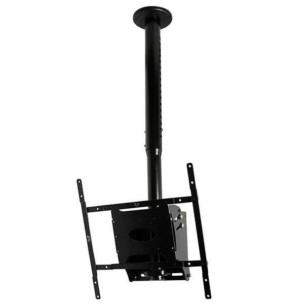 B-Tech BT8426 Adjustable Drop Flat Screen Ceiling Mount with Tilt for Screens up to 50"  Black