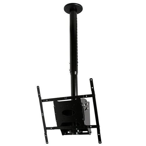 B-Tech BT8426 Adjustable Drop Flat Screen Ceiling Mount with Tilt for Screens up to 50"  Black