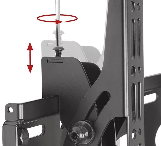 B-Tech BT8426 Adjustable Drop Flat Screen Ceiling Mount with Tilt for Screens up to 50" Silver