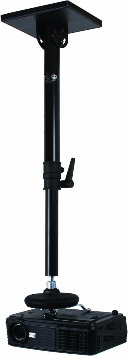 B-Tech BT882 Projector Ceiling Mount with Medium Drop in Black