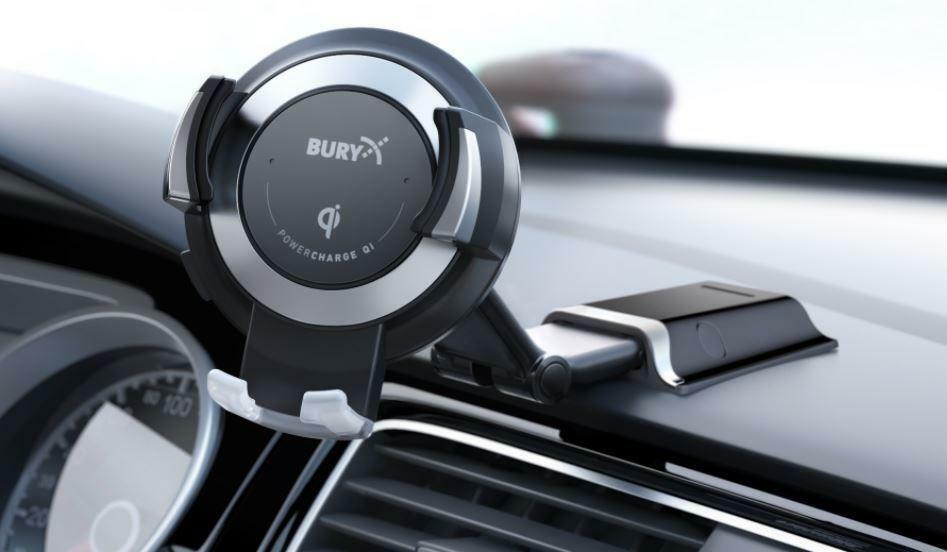 Universal Bury Powermount Qi Wireless Charging Phone Cradle - Adaptable Arm