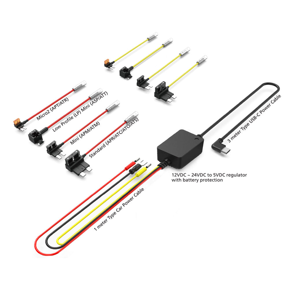 Kenwood CA-DR1130 Dash Cams Hard Wired Kit for Extended Parking Mode