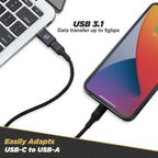 Scosche CAAKIT-RP StrikeLine Charge & Sync, USB-C to USB-A and USB-A to Type-C Male to Female USB Adaptor
